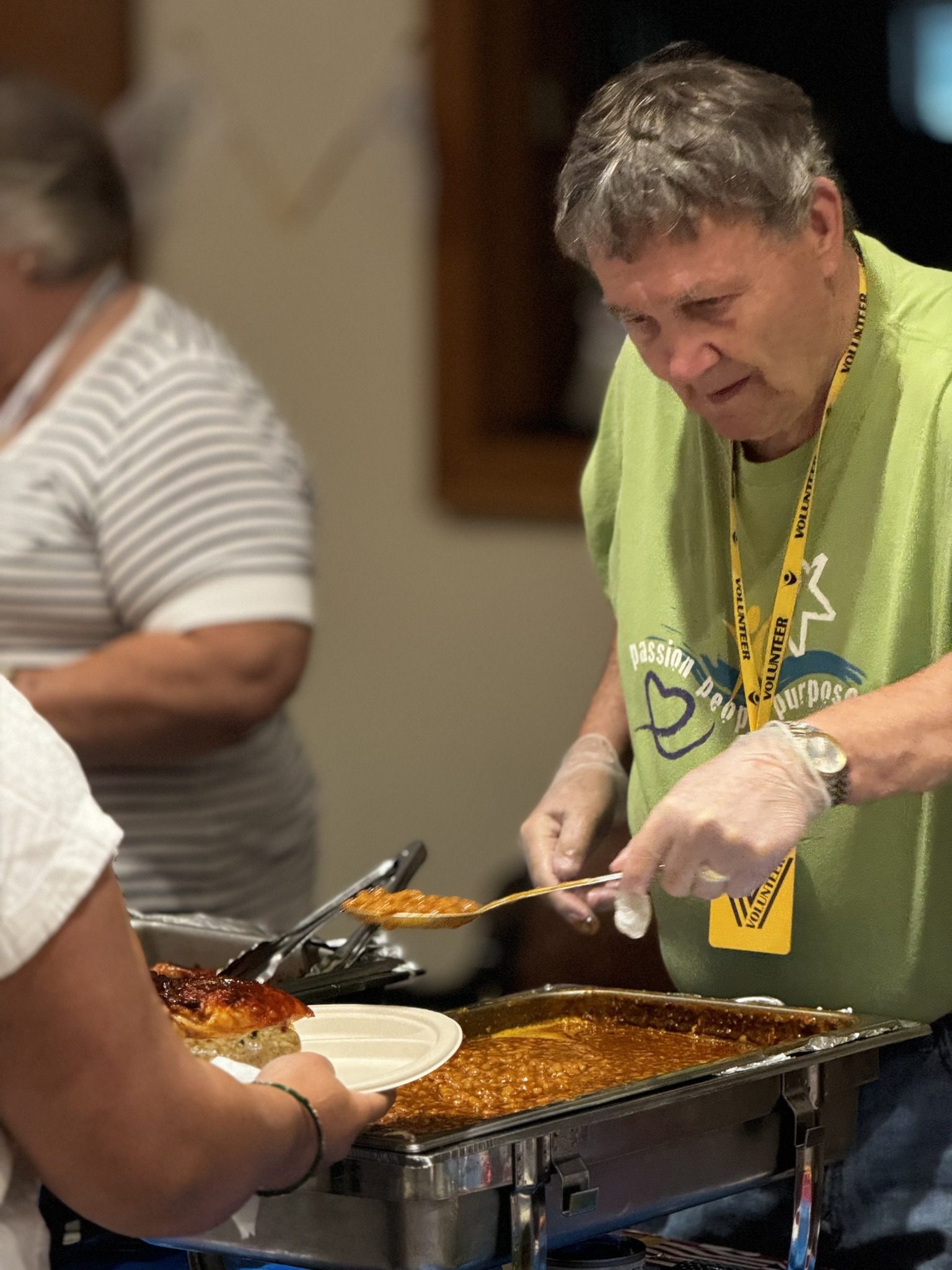 Dick Wals serving food